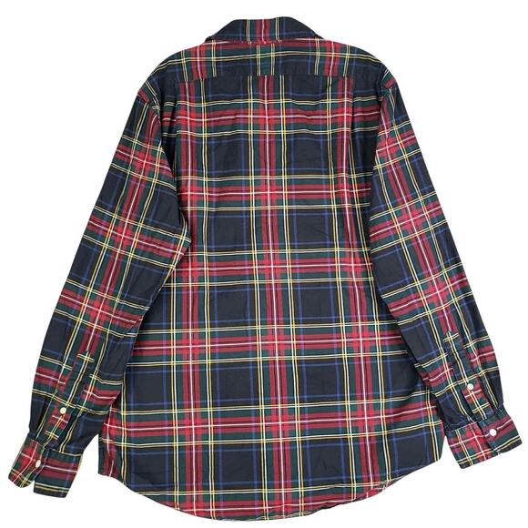 Polo Ralph Lauren Oxford Shirt Mens Size Large L Black Plaid Button Down - Picture 3 of 7